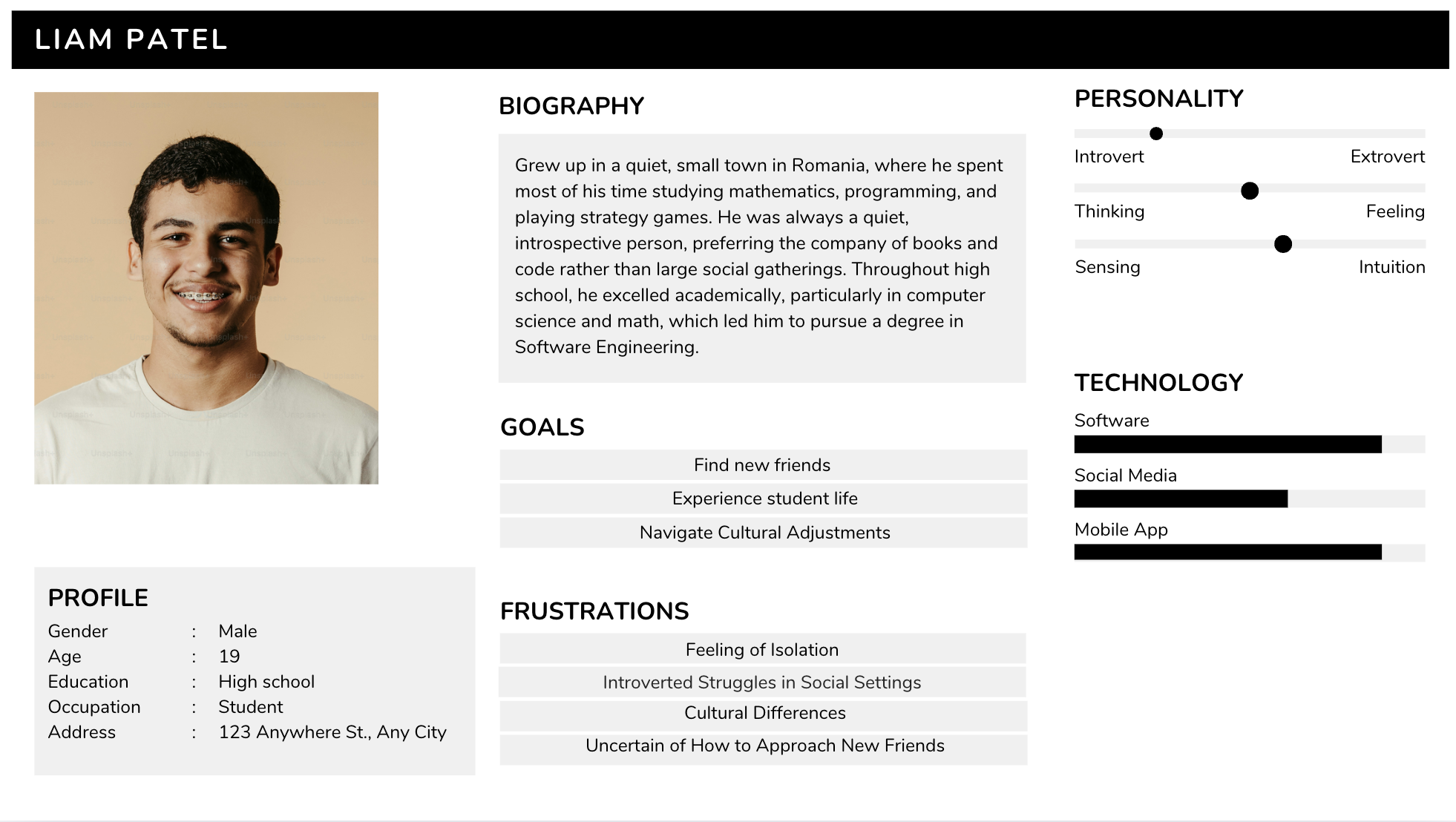 Fontys student persona